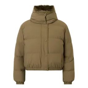 YVES SALOMON Cropped Down Jacket - Green