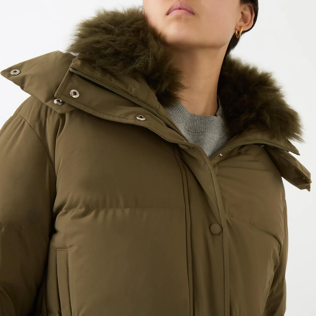 YVES SALOMON Cropped Down Jacket - Green