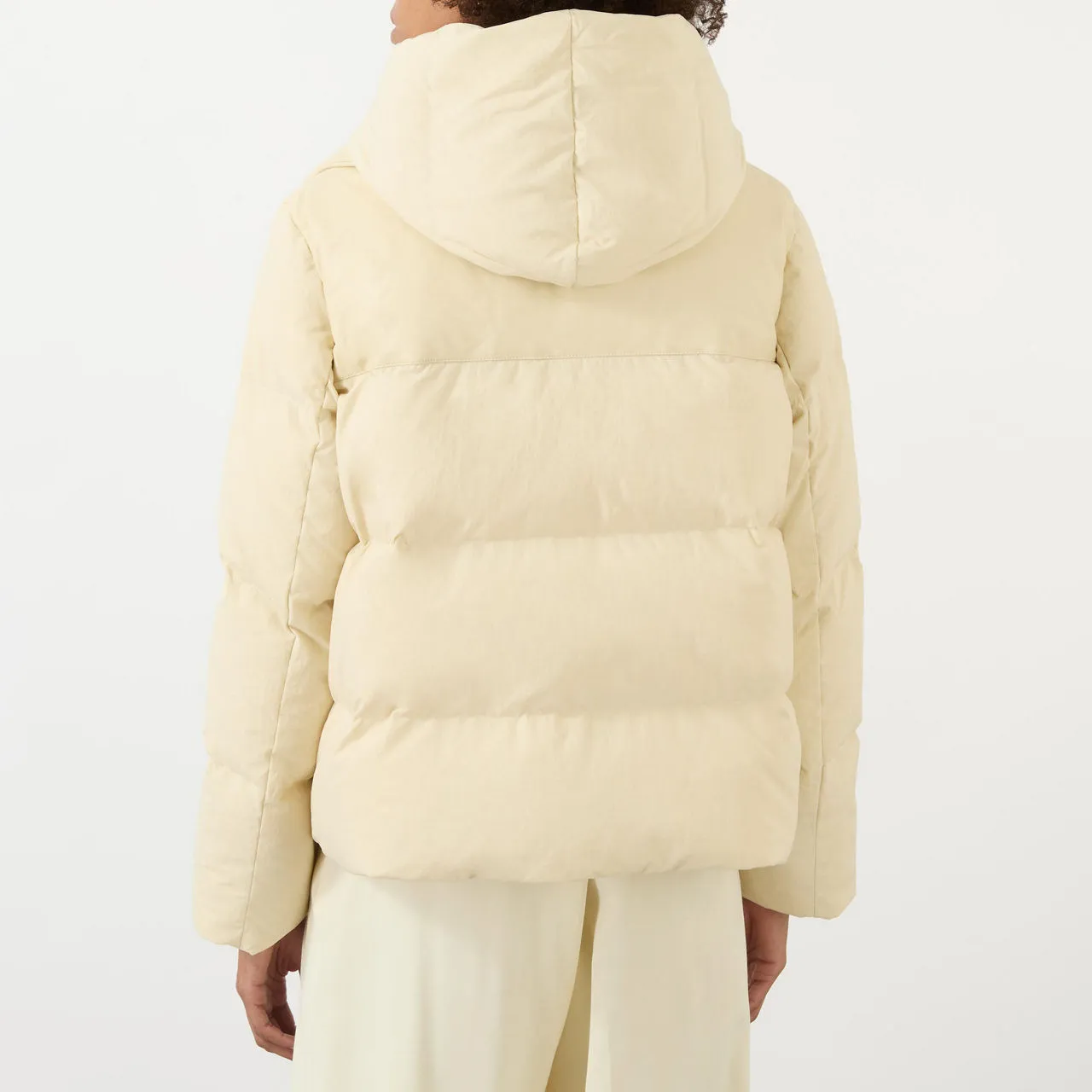 YVES SALOMON Quilted Short Down Jacket - Cream